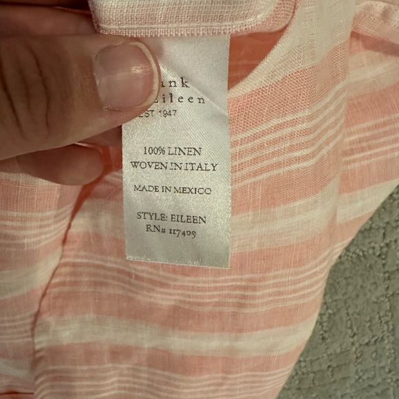 NWOT - FRANK & EILEEN Barry striped linen shirt - Picture 6 of 7